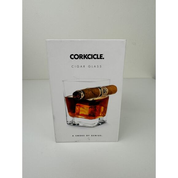 CORKCICLE Cigar Glass Handcrafted Whiskey Glass with Built-in Cigar Holder NEW - Picture 2 of 7